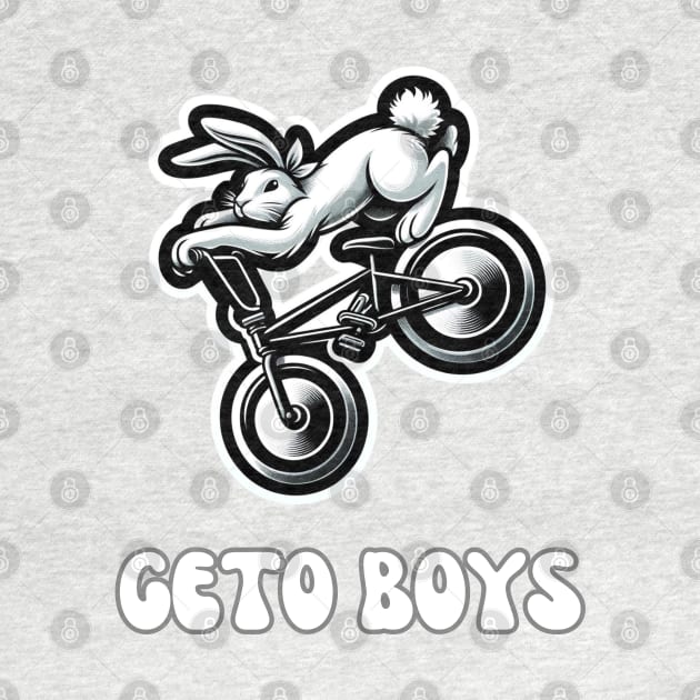 BIKING HIP HOP GETO BOYS EASTER BUNNY by Lolane